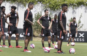 Penltimo treino antes do clssico de sbado contra o Palmeiras, na Arena Corinthians