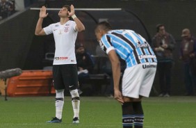 Romero durante partida contra o Grmio, na Arena Corinthians, pelo Brasileiro