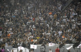 Torcida marcou presena na Arena Corinthians durante o empate com o Atltico-MG