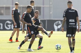 Pedrinho e Gabriel treinam pela ltima vez antes do jogo contra o Internacional