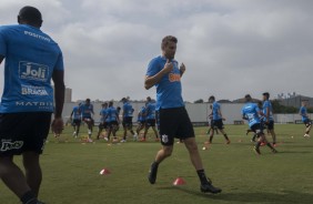 Henrique durante o treino preparatrio para jogo contra o Santos, pelo Paulisto 2019