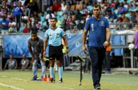 Carille insatisfeito com a derrota para o Bahia, pelo incio do Brasileiro 2019