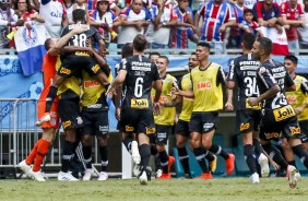 Jovem Pedrinho fez o primeiro gol do Corinthians contra o Bahia, pelo Brasileiro 2019