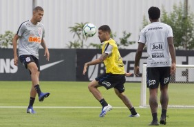 Gabriel no treino de reapresentao do Corinthians aps derrota para o Bahia