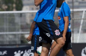 Gabriel durante o ltimo treino do Corinthians antes de enfrentar a Chapecoense