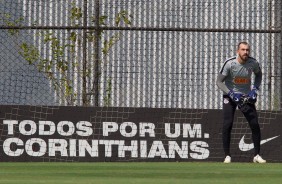 Walter no ltimo treino do Corinthians antes de enfrentar a Chapecoense