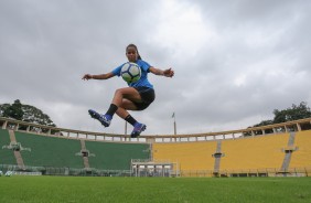 Bela foto de Victria no treinamento do Corinthians Futebol Feminino desta tera-feira