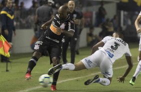 Vagner Love durante jogo contra o Santos, pelo Campeonato Brasileiro 2019