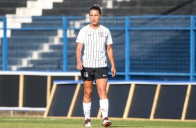 Tamires fez sua estreia coma camisa do Corinthians contra o So Francisco, pelo Brasileiro Feminino
