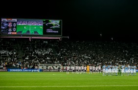 Telo na Arena Corinthians durante jogo contra o Montevideo Wanderers