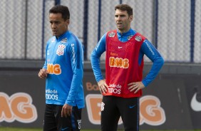 Jadson e Boselli no primeiro treino aps empate com o Palmeiras