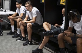 Jogadores no vestirio do Maracan antes do jogo contra o Fluminense, pela Sul-Americana