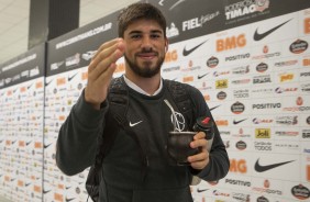 Bruno Mndez chega  Arena Corinthians para jogo contra o Cear