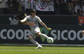 Goleiro Cssio durante jogo contra o Cear, pelo Brasileiro, na Arena Corinthians