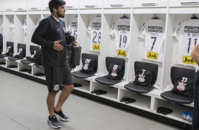 Bruno Mndez no vestirio da Arena do Grmio, pelo Campeonato Brasileiro