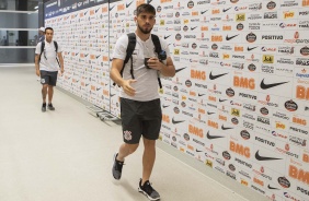 Bruno Mndez chega  Arena Corinthians para jogo contra o Athletico-PR, pelo Brasileiro