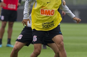 Clayson no ltimo treino antes do jogo contra o Palmeiras