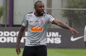Manoel no ltimo treino antes do jogo contra o Palmeiras