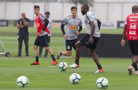 Marllon, Vita e companheiros no ltimo treino antes do jogo contra o Palmeiras