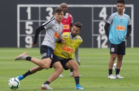 Vital, Clayson e Oya no ltimo treino antes do jogo contra o Palmeiras
