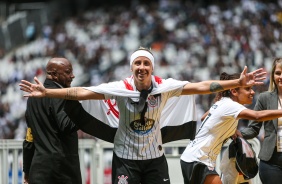 Pardal durante comemoraes do ttulo do Campeonato Paulista, pelo Corinthians Feminino