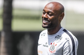 Vagner Love no ltimo treinamento do Corinthians antes do jogo contra o Atltico Mineiro