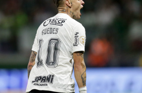 Rger Guedes aps Piquerez marcar gol contra no jogo entre Corinthians e Palmeiras