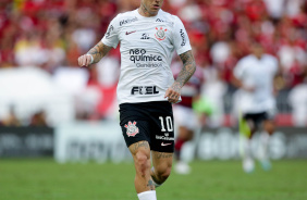 Rger Guedes durante jogo do Corinthians contra o Flamengo, pelo Brasileiro 2023