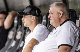 Rodrigo Garro e Rubo acompanharam a partida entre Corinthians e Novorizontino
