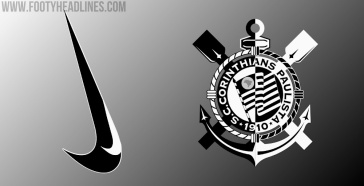 Design do logo do Corinthians e da Nike nessa possvel terceira camisa