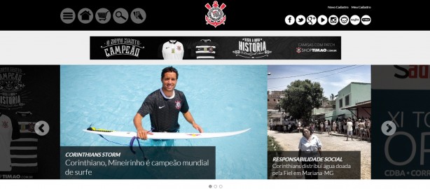 Em busca de inovao: site oficial do Corinthians ganha cara nova