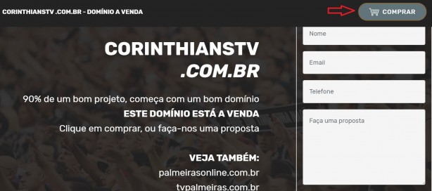Domnio da Corinthians TV foi registrado e est a venda