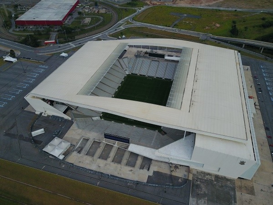 Vista area da Arena Corinthians
