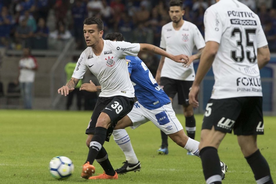 Bruno Xavier fez seu primeiro jogo com a camisa do Corinthians contra o Cruzeiro