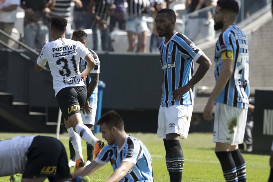 Marquinhos Gabriel marcou o gol da virada do Corinthians contra o Grmio, na Arena