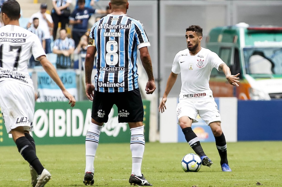 Gabriel durante jogo contra o Grmio, pela ltima rodada do Brasileiro 2018