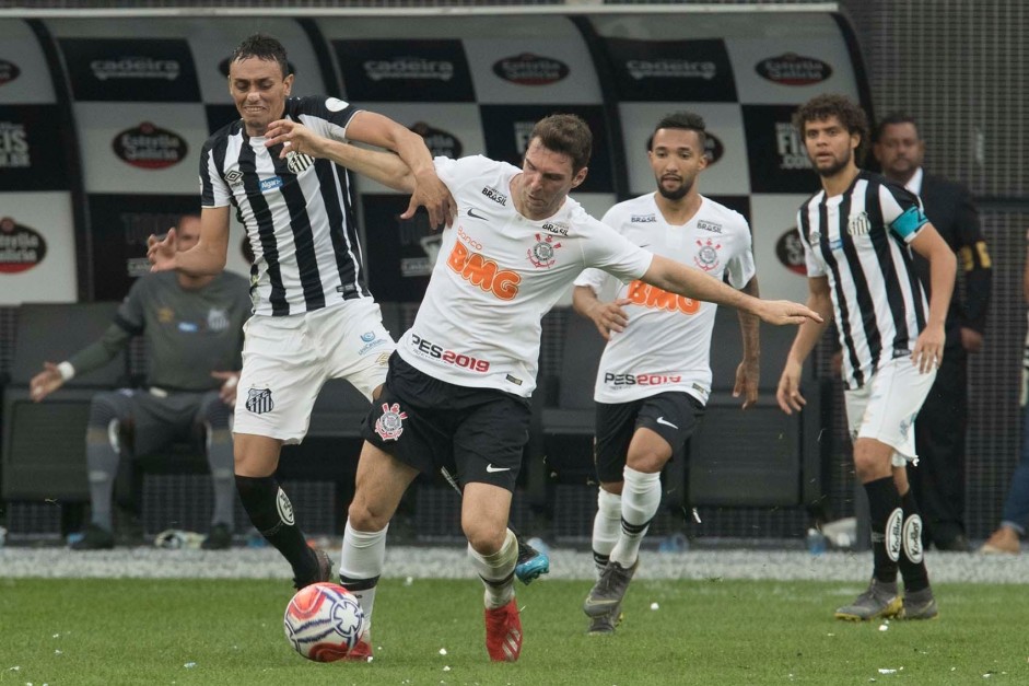 Boselli durante partida contra o Santos, na Arena Corinthians, pelo Paulisto 2019