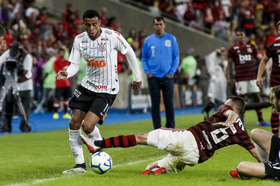 Gustavo na partida contra o Flamengo, pela Copa do Brasil