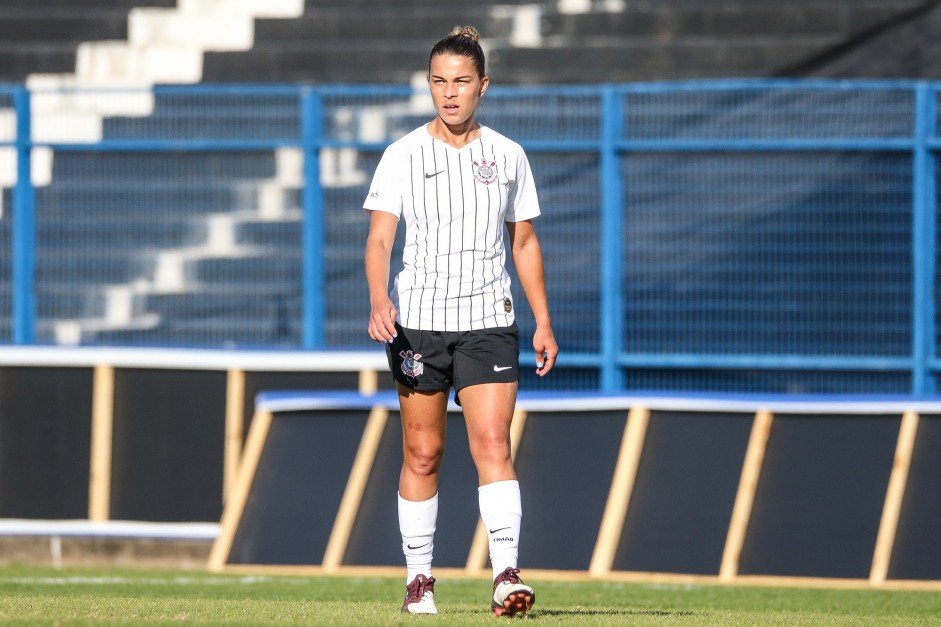 Tamires fez sua estreia coma camisa do Corinthians contra o So Francisco, pelo Brasileiro Feminino