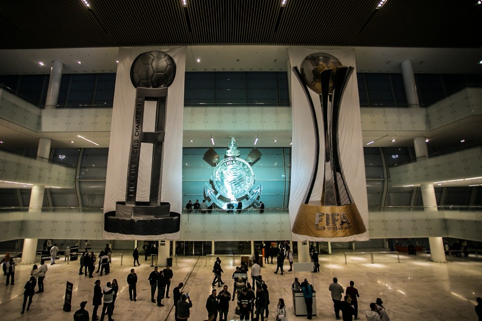 Interior da Arena Corinthians instantes antes do Drbi contra o Palmeiras