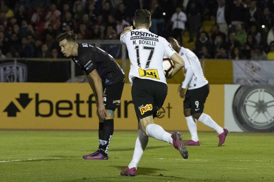 Boselli marcou o primeiro gol do Corinthians contra o Del Valle, pela Sul-Americana
