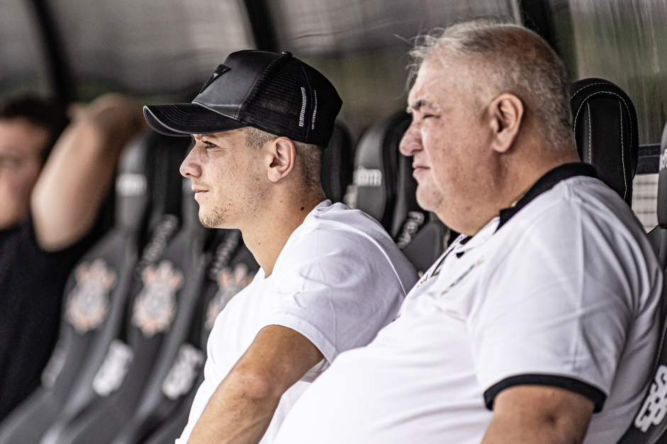 Rodrigo Garro e Rubo acompanharam a partida entre Corinthians e Novorizontino