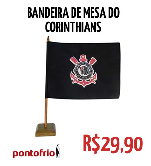 Bandeira de mesa do Corinthians